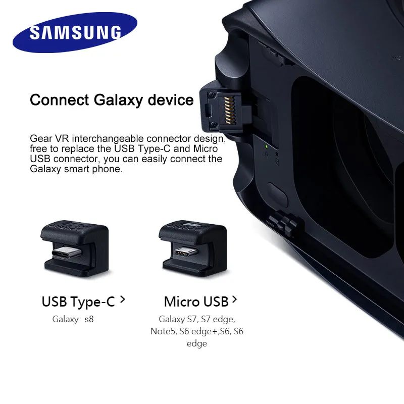 Gear VR 4.0 Virtual Reality Glasses Support Samsung Galaxy S8 S8  Note7 Note 5 S6 S6 Edge S7 S7 Edge Gear Remote Controller