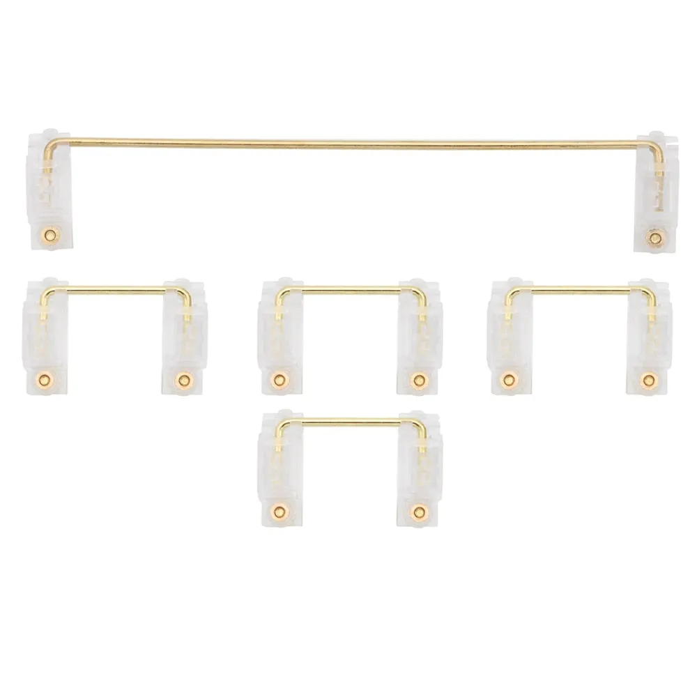 GKs Transparent Gold Plated PCB screw in Stabilizer Custom Mechanical Keyboard