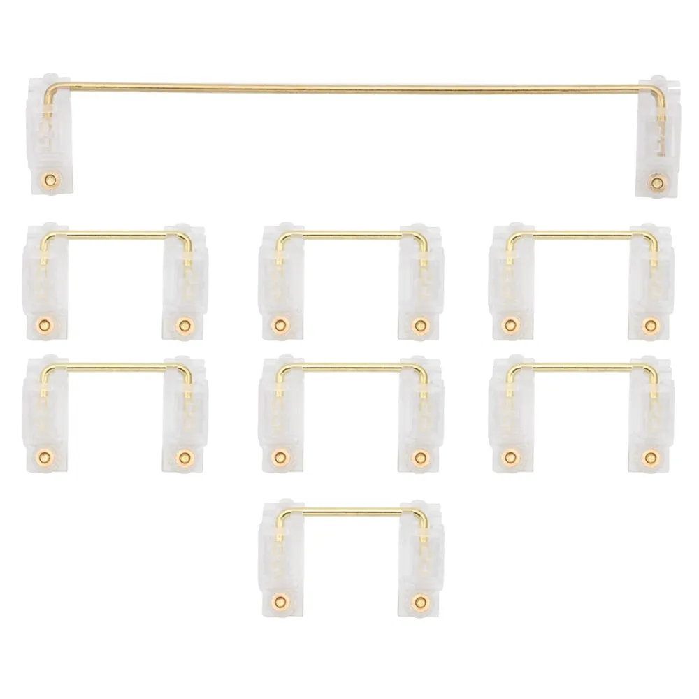 GKs Transparent Gold Plated PCB screw in Stabilizer Custom Mechanical Keyboard