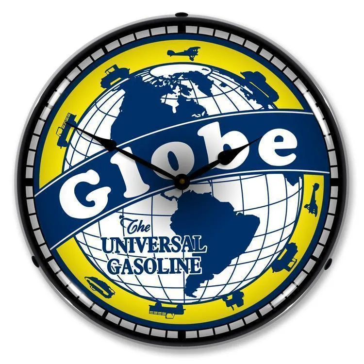 Globe Gas Backlit LED Clock