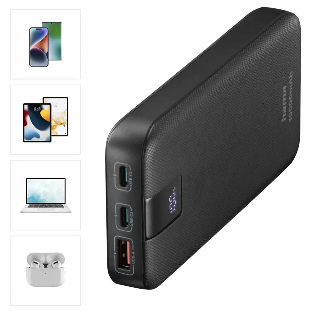 Hama 20000mAh Quick Charge 3.0 Power Bank - Anthracite Black | 514813