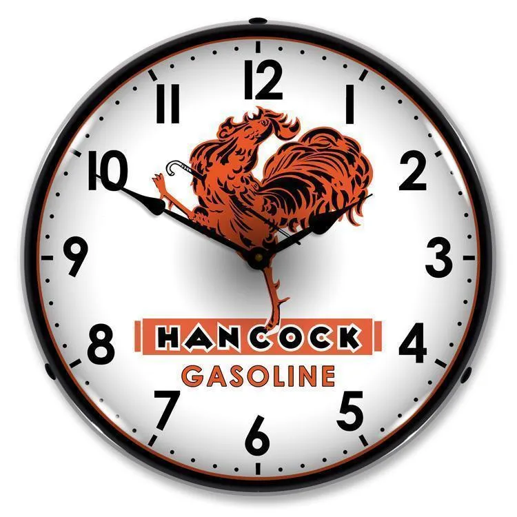 Hancock Gas Backlit LED Clock