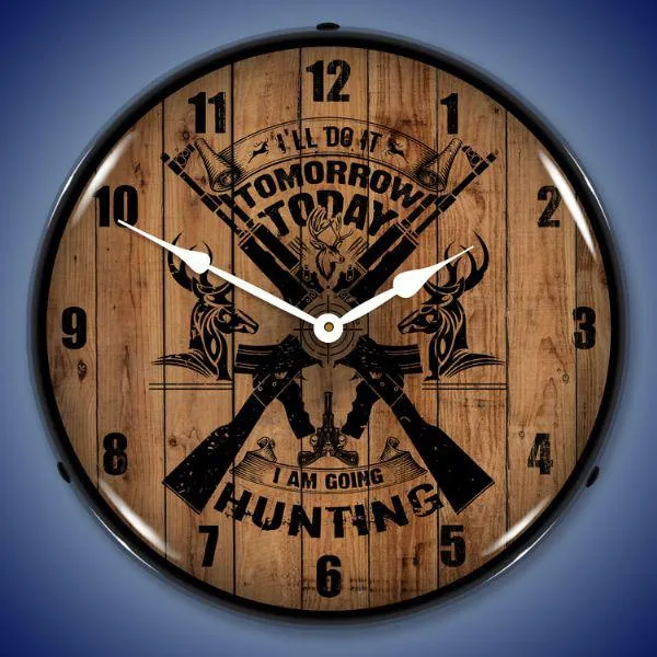 Hunting Time Backlit LED Clock