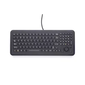 Ikey Panel Mount Keyboard USB With Hulapoint II SLP-102-USB Black