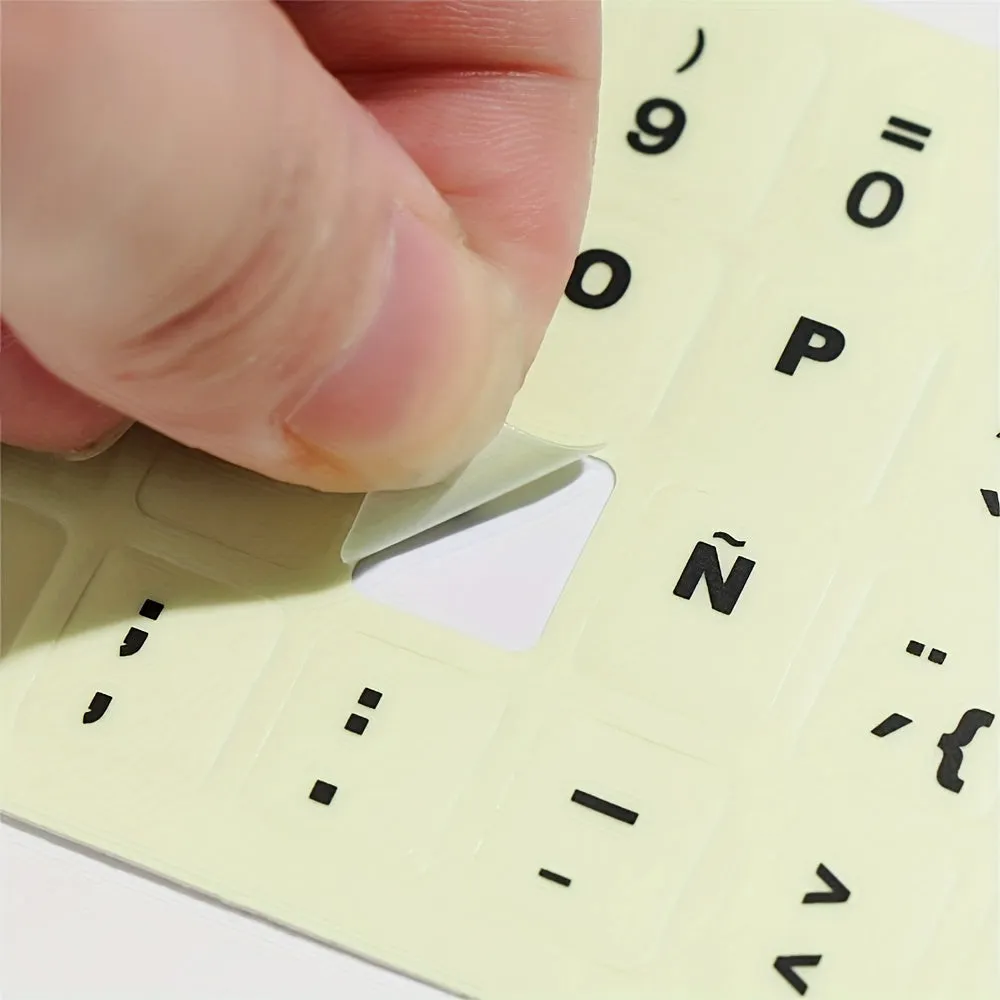 Illuminate Your Keyboard with Luminous Protective Film Stickers in Russian/Arabic Language Layout