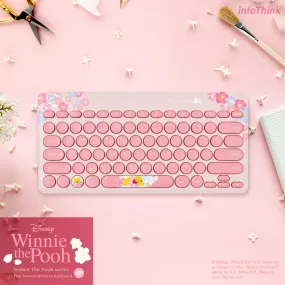 InfoThink x Disney 2.4G Wireless Keyboard Pink Seasons Winnie The Pooh ver