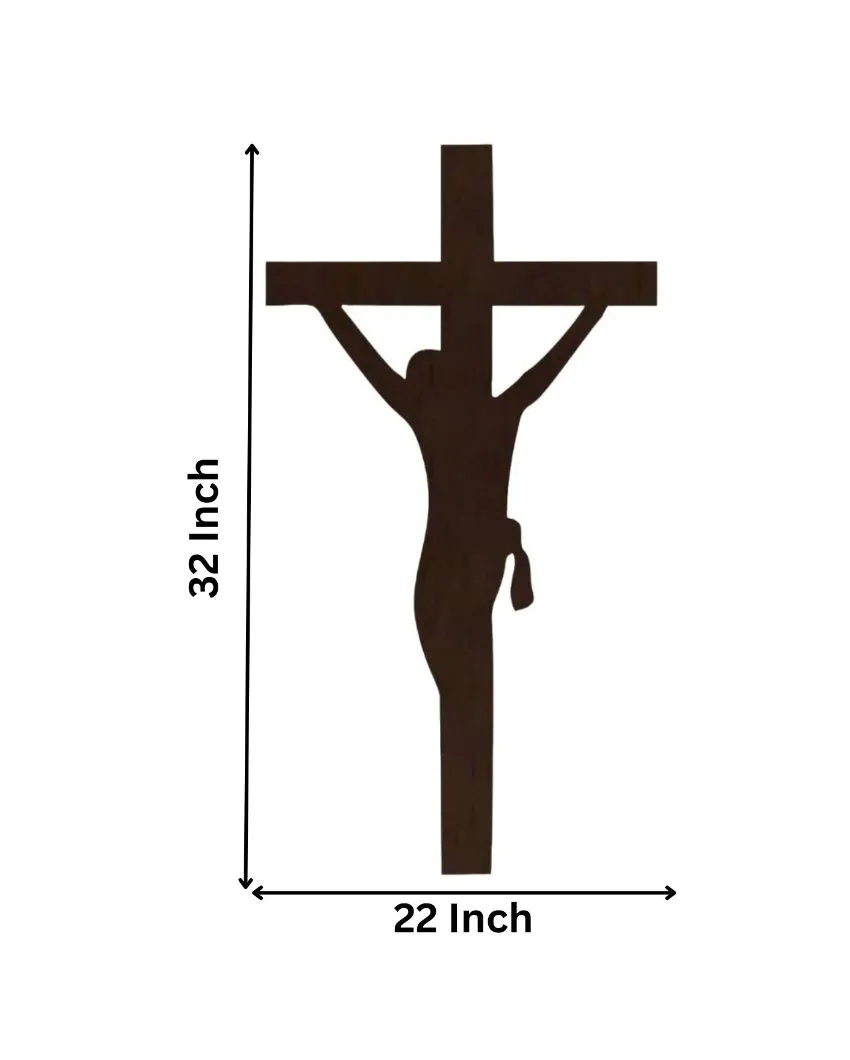 Jesus On Cross Mdf Led Decorative Backlit For Home And Office Decor