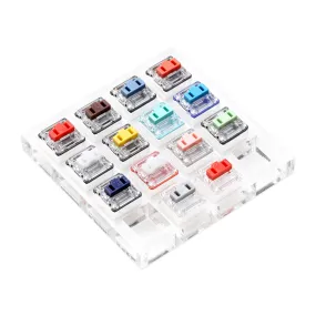 Kailh choc Switch Tester Acrylic base 14 low profile switch RGB for Mechanical Keyboard Pink Jade Navy Crystal Red Pro Silver Orange