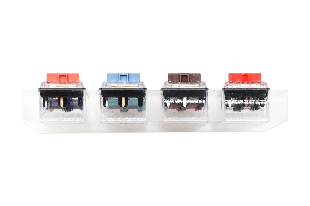 Kailh choc Switch Tester Acrylic base 14 low profile switch RGB for Mechanical Keyboard Pink Jade Navy Crystal Red Pro Silver Orange