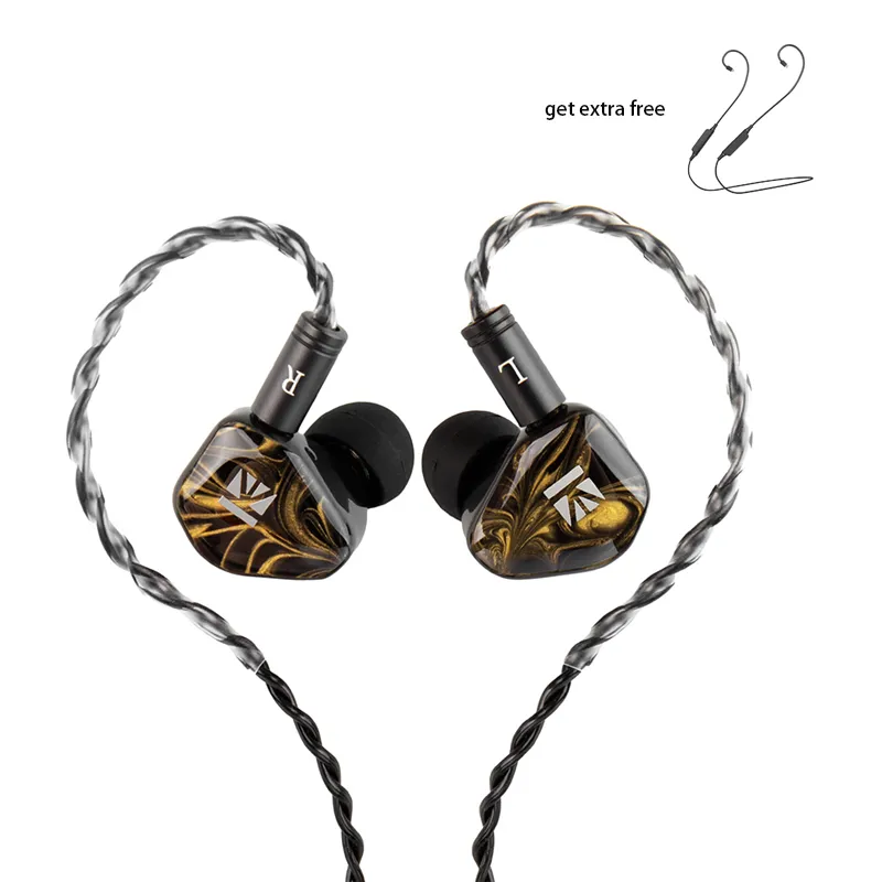 【KBEAR KB01】 Headphones 10MM Beryllium Diaphragm Dynamic Drivers Earphone Noise Cancelling Earbuds Sport In-ear Headset Monitor