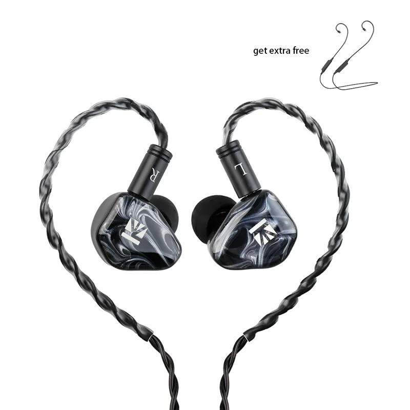 【KBEAR KB01】 Headphones 10MM Beryllium Diaphragm Dynamic Drivers Earphone Noise Cancelling Earbuds Sport In-ear Headset Monitor