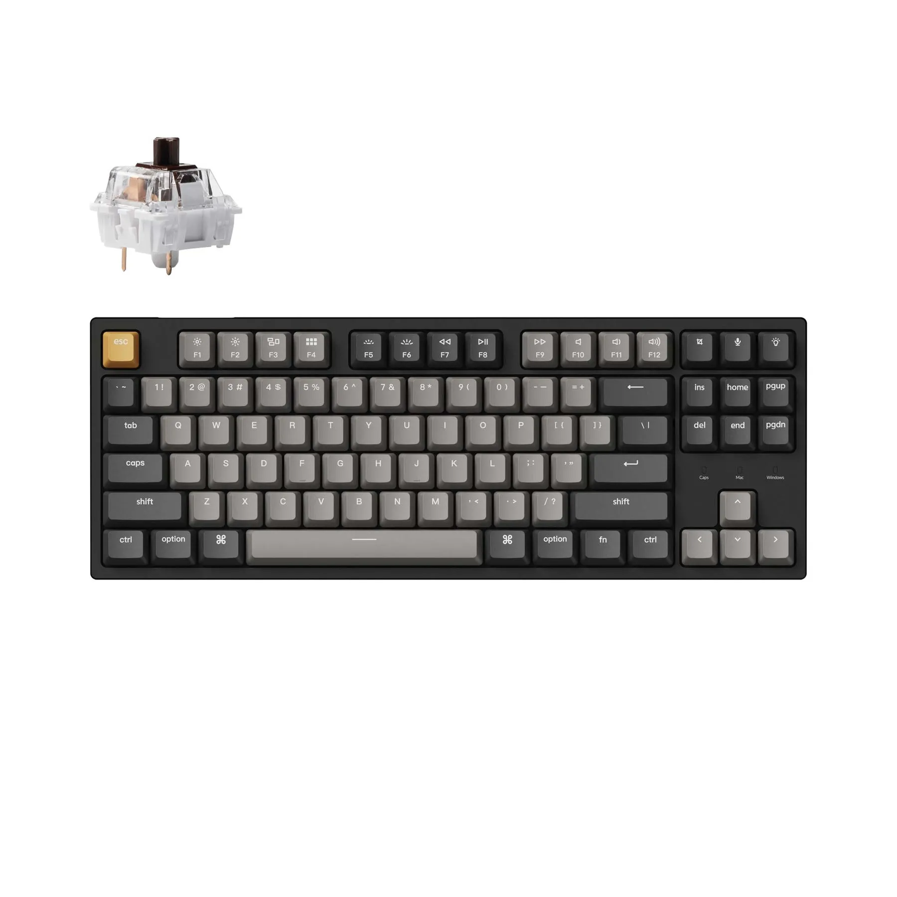 Keychron C1 Pro QMK/VIA Wired Mechanical Keyboard (US ANSI Layout)