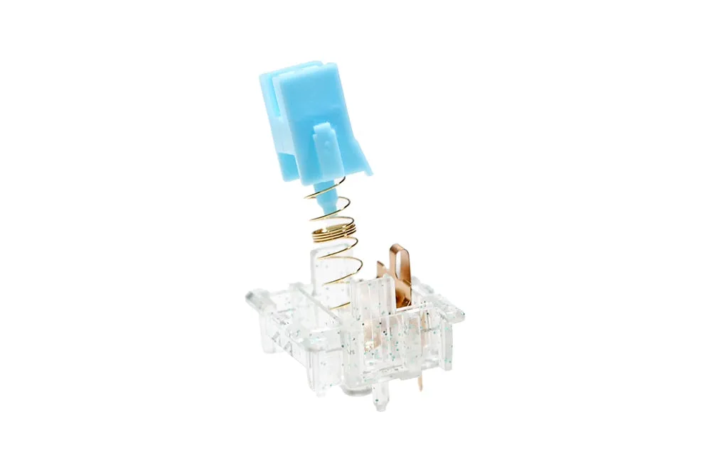 KeyFirst Bling Linear Switch 5pin RGB 30g 45g 62g 67g 80g force mx clone switch for mechanical keyboard 60m Gold Sping