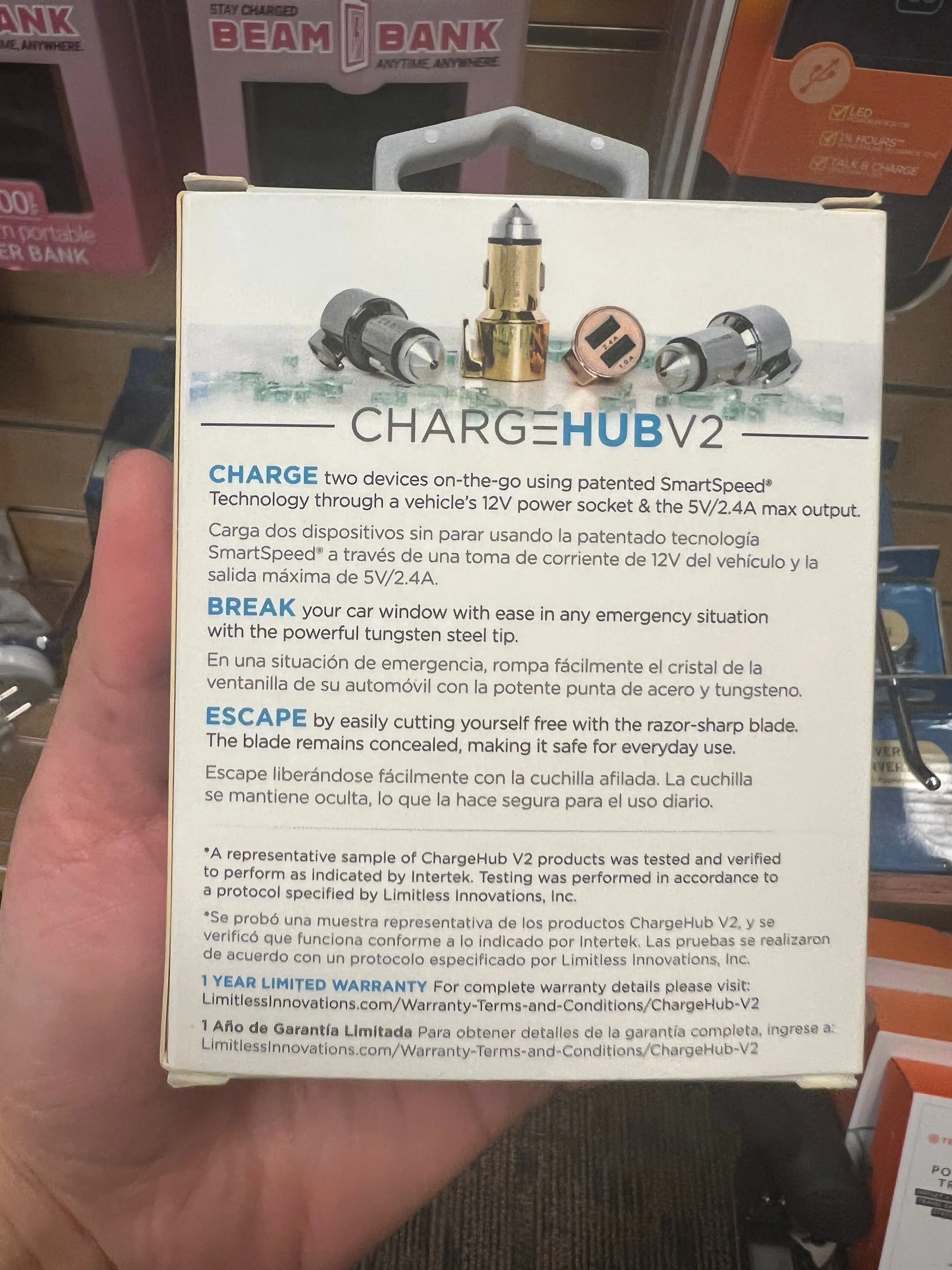 Limitless Innovations Emergency ChargeHub V2 (for vehicle use)