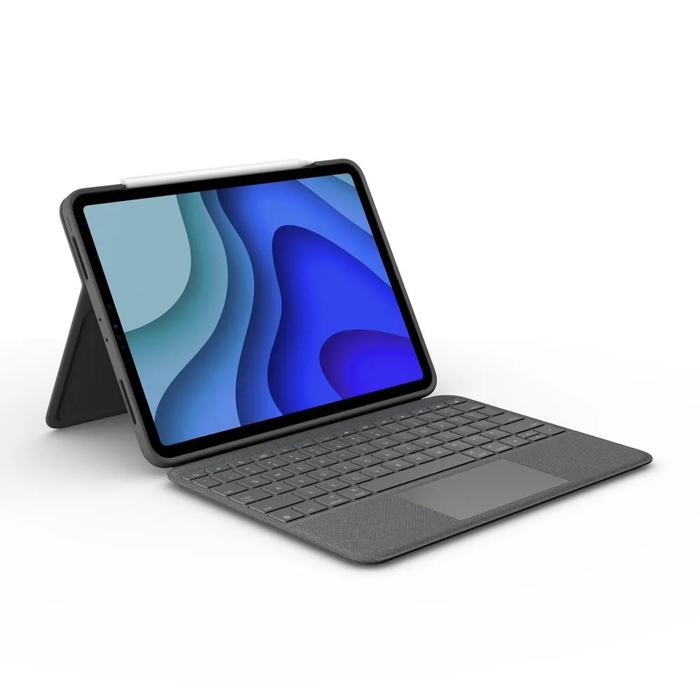 Logitech Folio Touch - Keyboard And Folio Case - With Trackpad - Backlit - Apple Smart Connector - Qwerty - Uk - Graphit