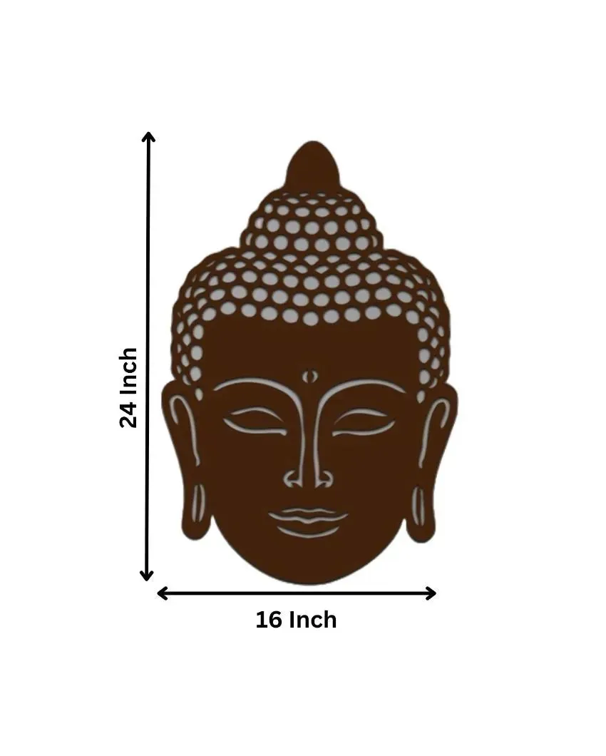 Meditation Lord Buddha Wooden Led Backlit For Home & Office Decor