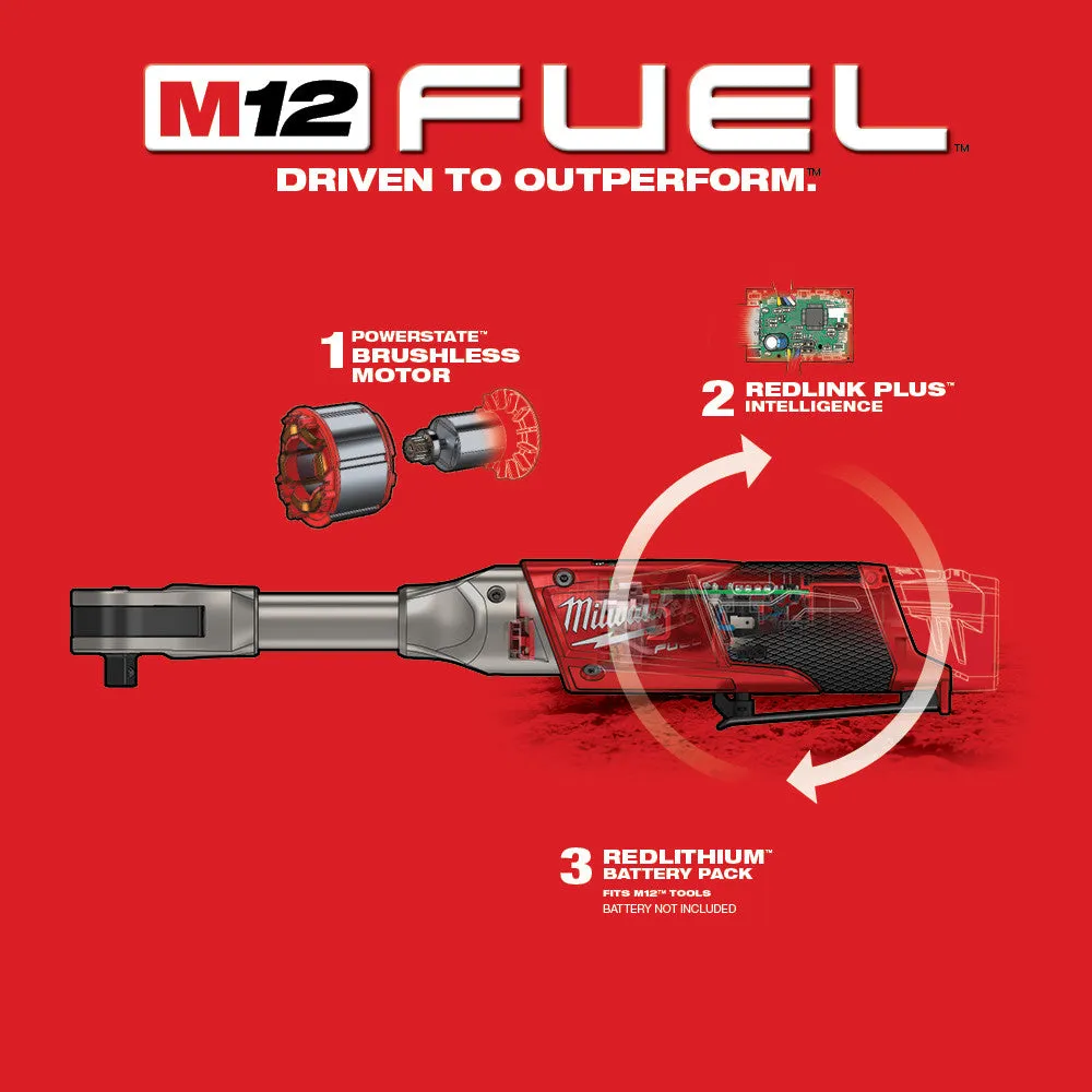 Milwaukee 2560-80 M12 FUEL 3/8" Cordless Extended Reach Ratchet - Bare Tool