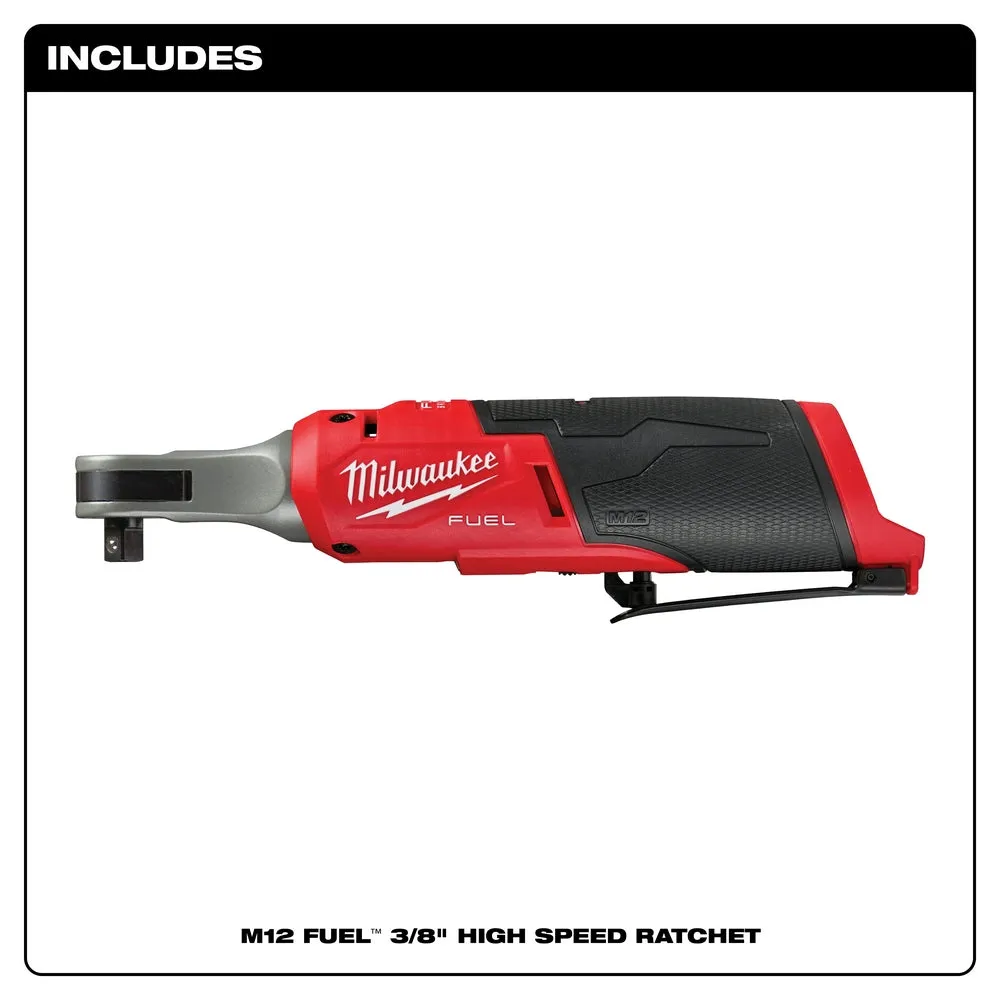 Milwaukee 2567-20x5HO M12 FUEL 12V 3/8" High Speed Ratchet w/ 5AH Battery