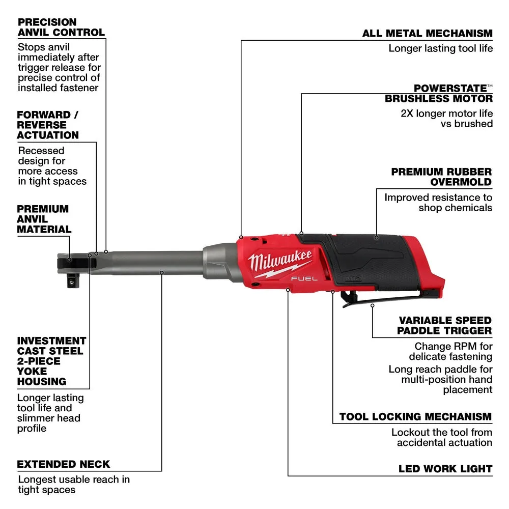 Milwaukee 3497-22RAT M12 FUEL 12V Cordless 2 Tool Combo Kit w/ 3/8" Ratchet