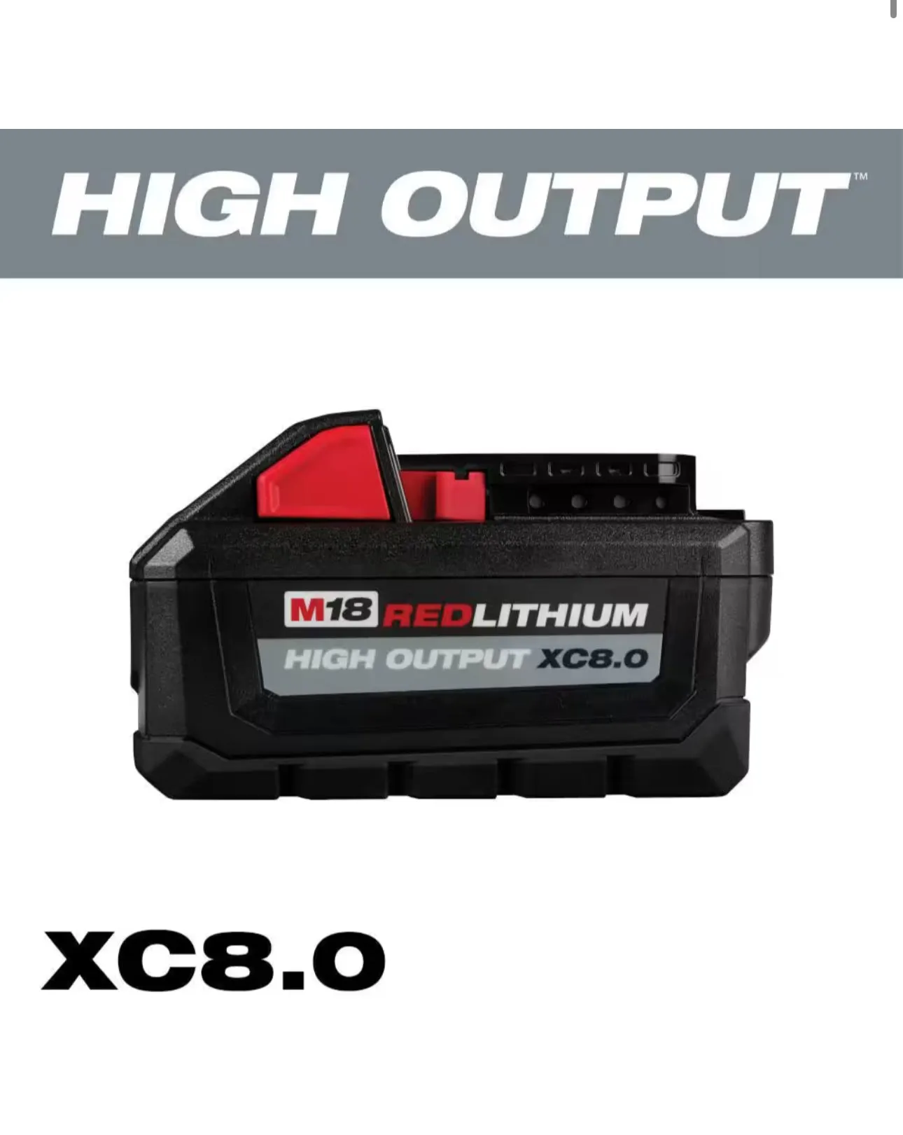 Milwaukee M18 High Output Starter Kit with XC 8.0 Battery and Rapid Charger