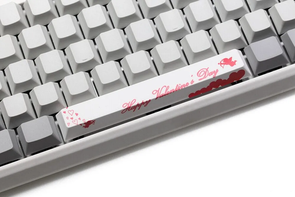 mstone Novelty allover dye subbed spacebar pbt Valentine's Day 6.25u cherry profile