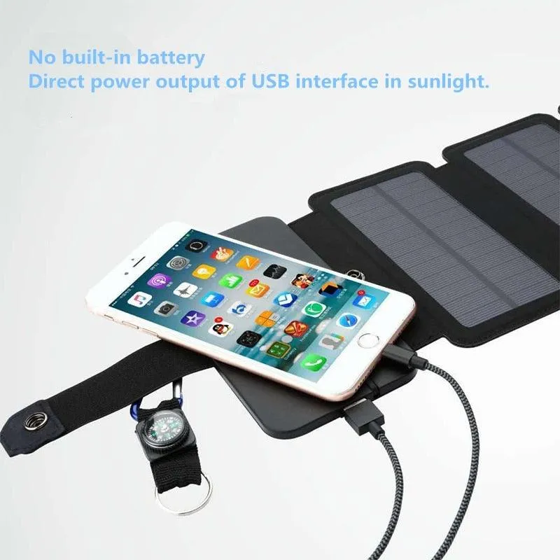 Multifunctional Portable Solar Charger 5V 2.1A USB Power Bank