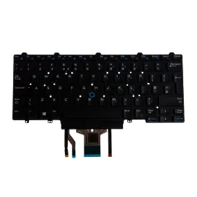 N/B Kbd Dell Latitude 7490 Uk 83 Key Backlit Dp Black