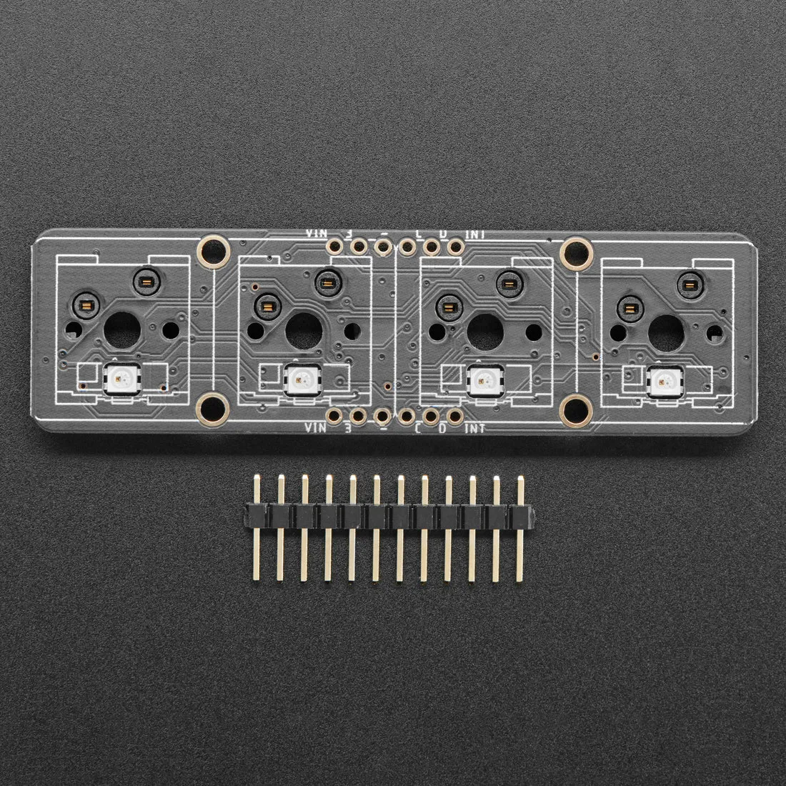 NeoKey 1x4 QT I2C - Four Mechanical Key Breakout with NeoPixels