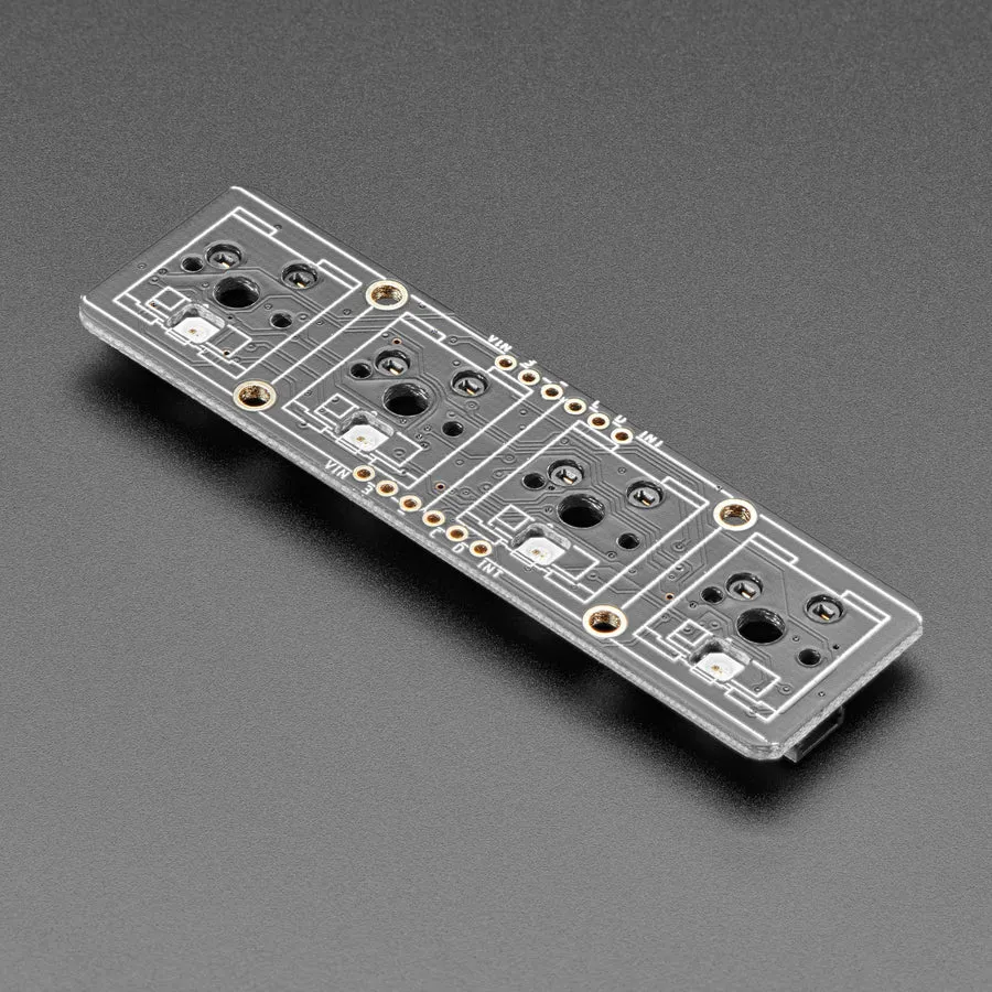 NeoKey 1x4 QT I2C - Four Mechanical Key Breakout with NeoPixels