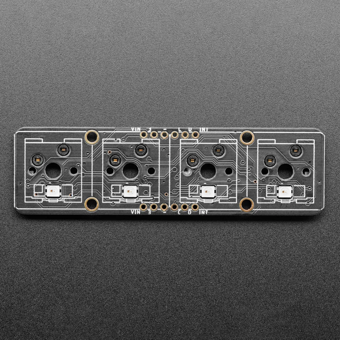 NeoKey 1x4 QT I2C - Four Mechanical Key Breakout with NeoPixels