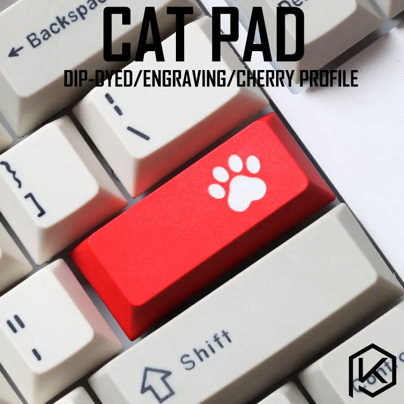 Novelty cherry profile dip dye sculpture pbt keycap for mechanical keyboard laser etched legend cat pad enter black red blue