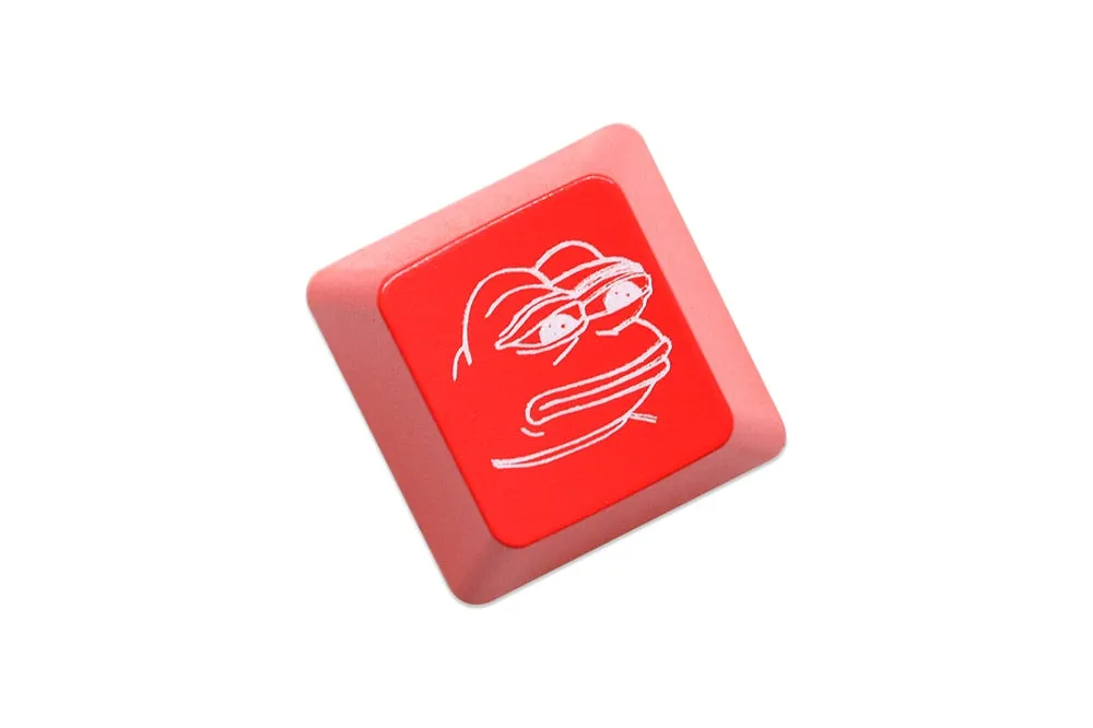 Novelty Shine Through Keycaps ABS Etched back lit black red r1 ESC Sad Frog THX meme Internet Trends