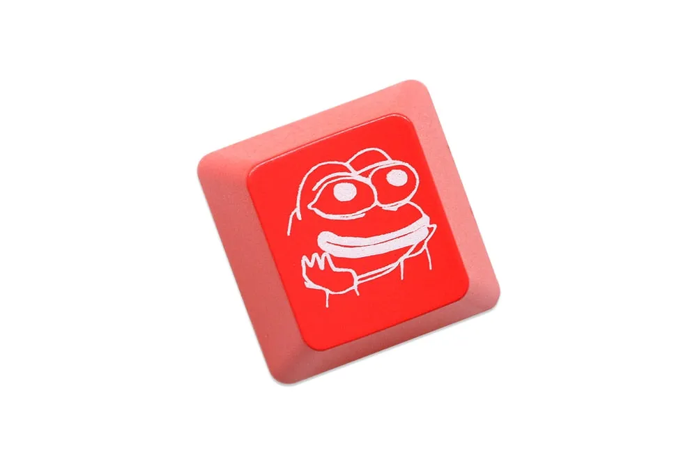 Novelty Shine Through Keycaps ABS Etched back lit black red r1 ESC Sad Frog THX meme Internet Trends