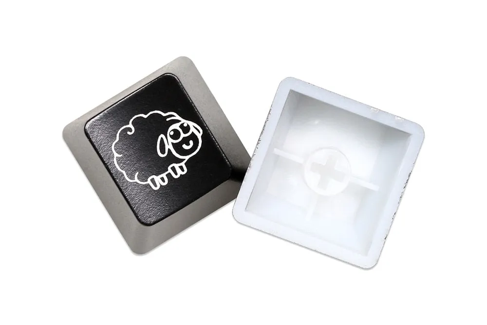 Novelty Shine Through Keycaps ABS Etched back lit black red r1 ESC the Cute Sheep Sheep Sheep