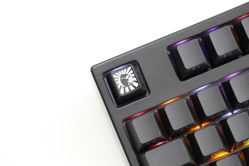 Novelty Shine Through Keycaps ABS Etched back lit black red r1 ESC the Cute Sheep Sheep Sheep