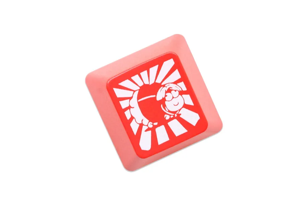 Novelty Shine Through Keycaps ABS Etched back lit black red r1 ESC the Cute Sheep Sheep Sheep