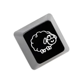 Novelty Shine Through Keycaps ABS Etched back lit black red r1 ESC the Cute Sheep Sheep Sheep