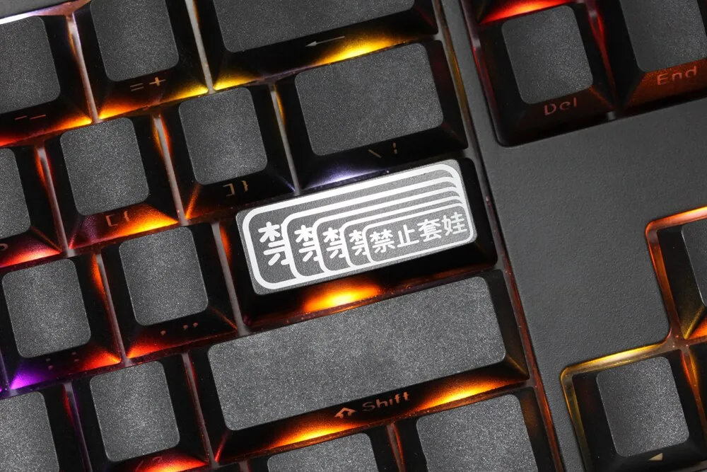 Novelty Shine Through Keycaps ABS Etched No nesting dolls  Chinese dolls black red custom mechanical keyboard enter backspace