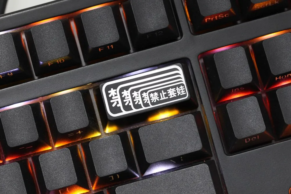 Novelty Shine Through Keycaps ABS Etched No nesting dolls  Chinese dolls black red custom mechanical keyboard enter backspace