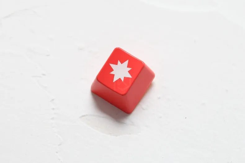 Novelty Shine Through Keycaps ABS Etched, Shine-Through Captain Marvel black red custom mechanical keyboard enter spacebar esc