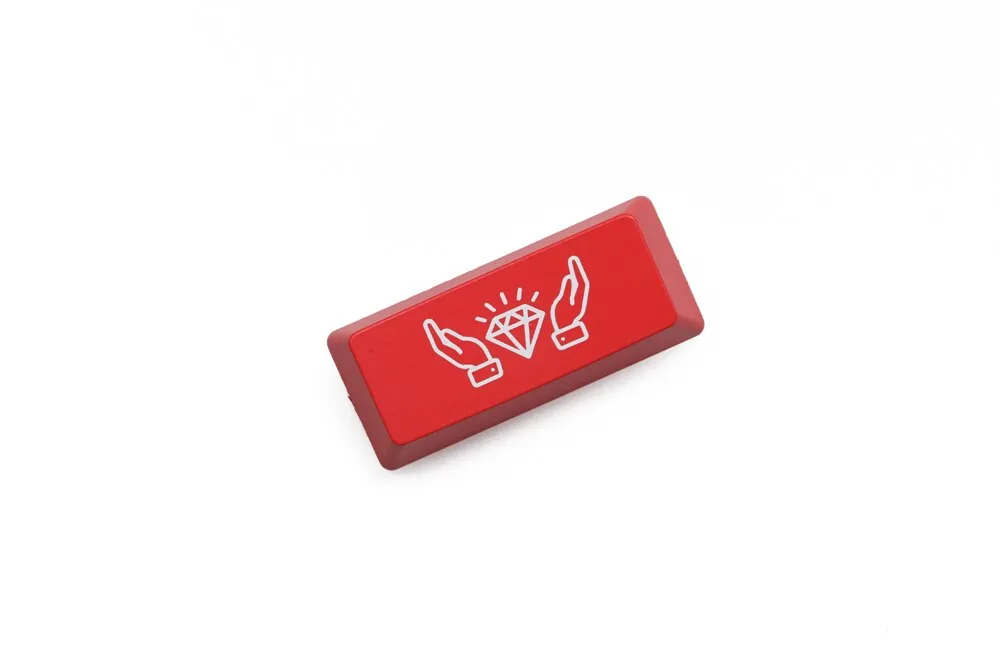 Novelty Shine Through Keycaps ABS Etched WSB concept stock black red for custom mechanical keyboard enter backspace esc