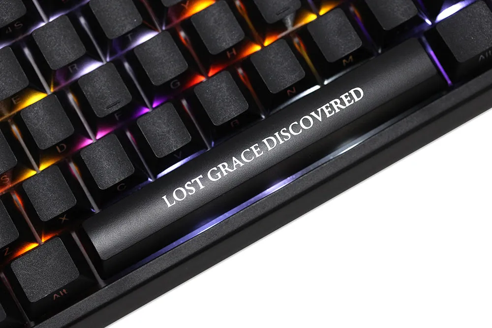 Novelty Shine Through Keycaps Elden Symbols ABS Laser Etched back lit black red ESC Enter Backspace God Slain Legend Felled