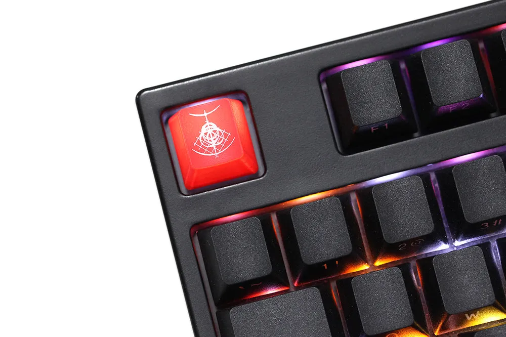 Novelty Shine Through Keycaps Elden Symbols ABS Laser Etched back lit black red ESC Enter Backspace God Slain Legend Felled