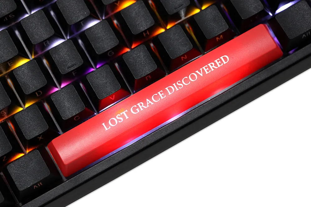 Novelty Shine Through Keycaps Elden Symbols ABS Laser Etched back lit black red ESC Enter Backspace God Slain Legend Felled