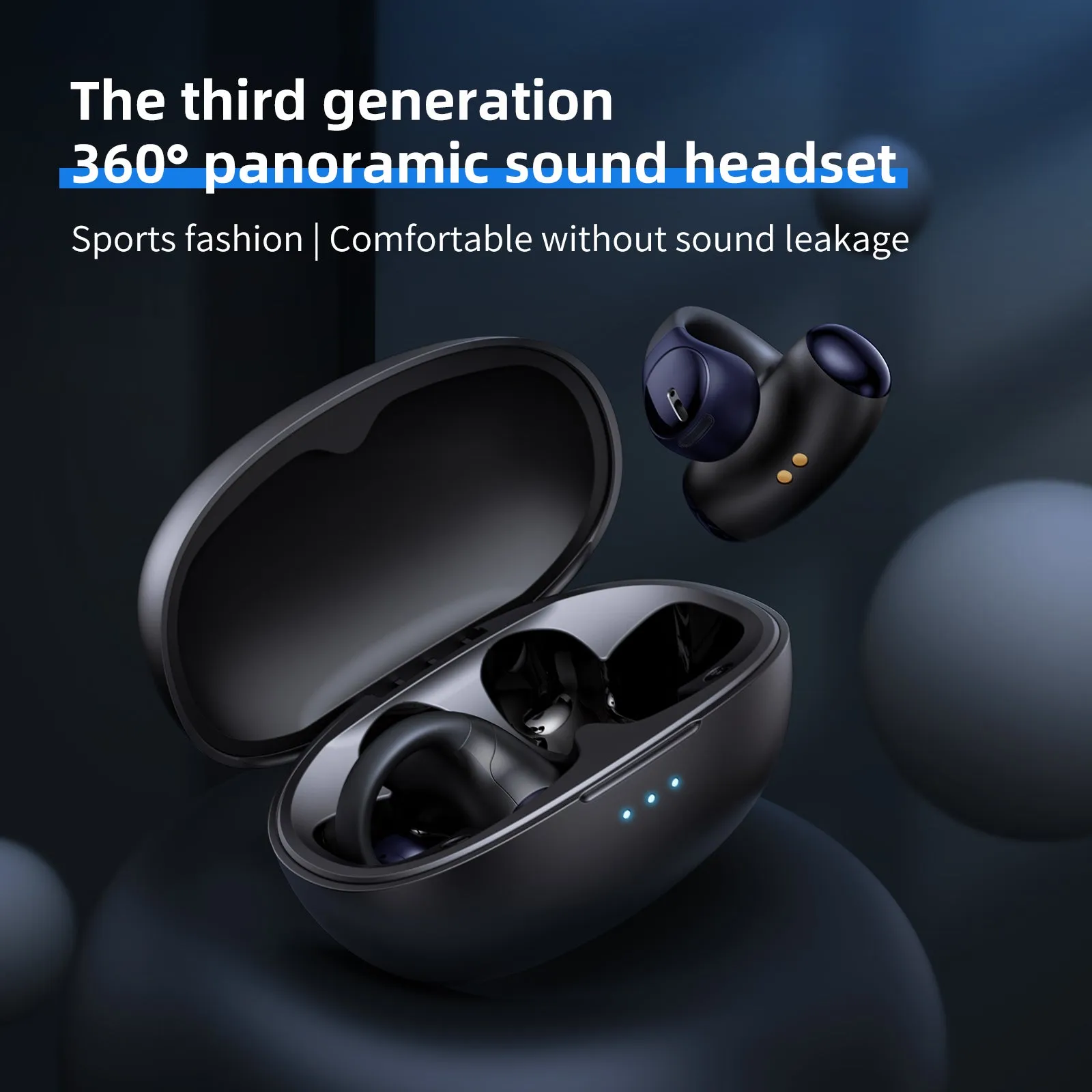 ONIKUMA T306 TWS Ear Clip Design Bluetooth Headset, BT 5.3 Stereo HIFI Earphones