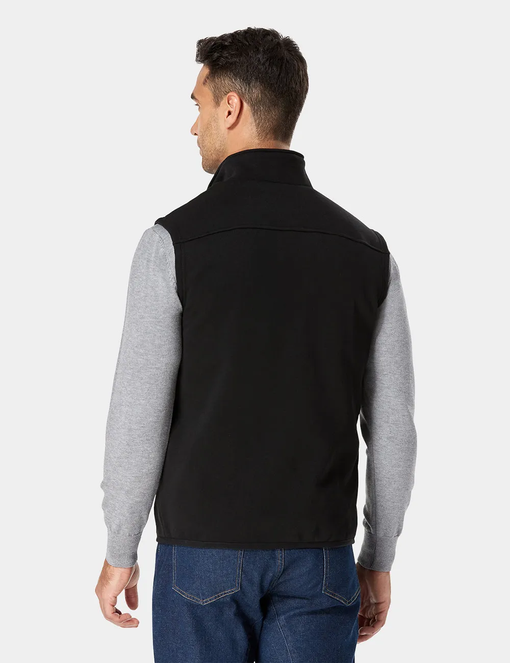 (Open-box) Men's Heated Fleece Vest - Black