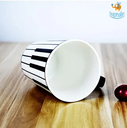 Piano Keyboard Mug With Lid