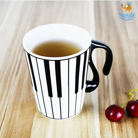 Piano Keyboard Mug With Lid