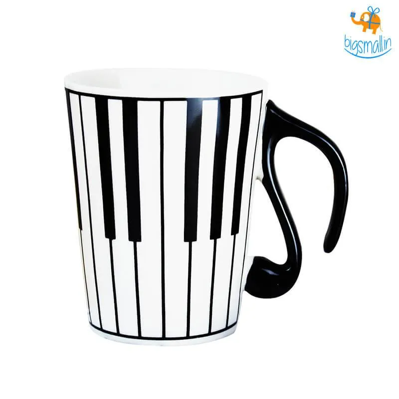 Piano Keyboard Mug With Lid