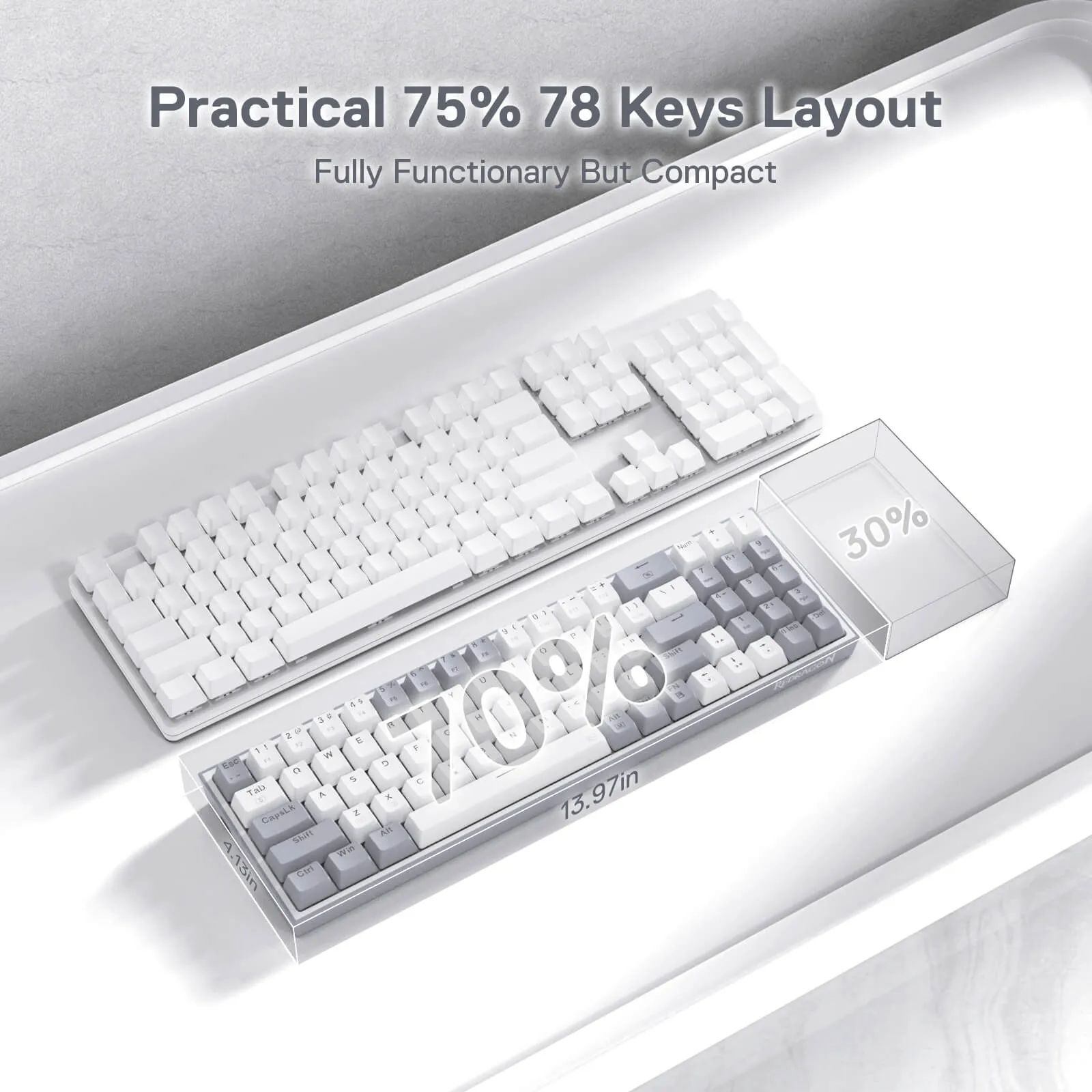 POLLUX K628 75% Wired Keyboard